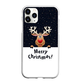 Чехол для iPhone 11 Pro матовый с принтом Merry Christmas в Екатеринбурге, Силикон |  | Тематика изображения на принте: christmas | merry christmas | santa claus | дед мороз | ёлка | новогодние олени | новый год | оленёнок бэмби | оленёнок рудольф | орнамент | с новым годом | санта клаус | свитер с оленями | снегурочка | снежинки | узоры