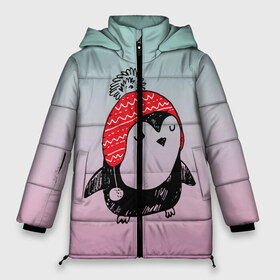 Женская зимняя куртка 3D с принтом Милый пингвин в шапочке в Екатеринбурге, верх — 100% полиэстер; подкладка — 100% полиэстер; утеплитель — 100% полиэстер | длина ниже бедра, силуэт Оверсайз. Есть воротник-стойка, отстегивающийся капюшон и ветрозащитная планка. 

Боковые карманы с листочкой на кнопках и внутренний карман на молнии | 