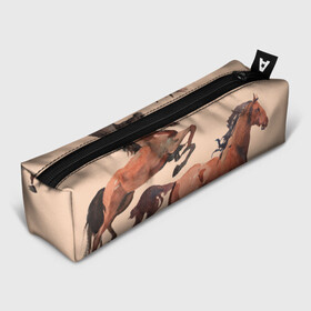 Пенал 3D с принтом кони в Екатеринбурге, 100% полиэстер | плотная ткань, застежка на молнии | horse | horseshoe | акварель | головалошади | грива | жеребец | животные | конь | лошадь | лошадьскрыльями | подкова | природа | рисуноккрасками