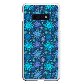 Чехол для Samsung S10E с принтом Новогодние Узоры в Екатеринбурге, Силикон | Область печати: задняя сторона чехла, без боковых панелей | merry christmas | дед мороз | ёлка | зима | мороз | новый год | подарок | праздник | рождество | с новым годом | санта клаус | снег | снеговик | снегурочка | снежинки | снежные узоры | узоры