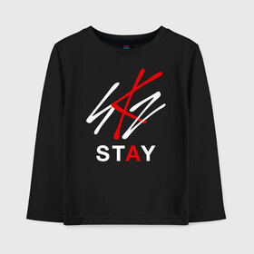 Детский лонгслив хлопок с принтом STRAY KIDS в Екатеринбурге, 100% хлопок | круглый вырез горловины, полуприлегающий силуэт, длина до линии бедер | Тематика изображения на принте: bang chan | changbin | felix | han | hyunjin | i.n. | k pop | lee know | seungmin | skz | stray kids | идолы | к поп