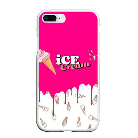 Чехол для iPhone 7Plus/8 Plus матовый с принтом Ice Cream BlackPink в Екатеринбурге, Силикон | Область печати: задняя сторона чехла, без боковых панелей | blackpink | blink | bts | exo | icecream | jennie | jisoo | korea | kpop | lisa | love | rose | блекпинк | девушки | корея | кпоп | музыка