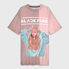 Платье-футболка 3D с принтом BlackPink в Екатеринбурге,  |  | blackpink | blink | bts | exo | icecream | jennie | jisoo | korea | kpop | lisa | love | rose | блекпинк | девушки | корея | кпоп | музыка