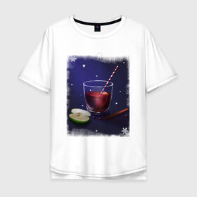 Мужская футболка хлопок Oversize с принтом Holiday Cocktail в Екатеринбурге, 100% хлопок | свободный крой, круглый ворот, “спинка” длиннее передней части | коктейль | напиток | праздничный