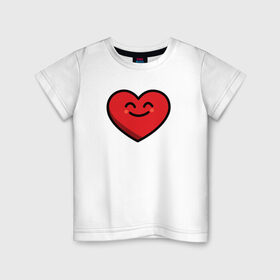 Детская футболка хлопок с принтом Сердце Дочка в Екатеринбурге, 100% хлопок | круглый вырез горловины, полуприлегающий силуэт, длина до линии бедер | family | family look | детские | для всей семьи | семейные | семья | фэмили лук