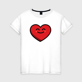 Женская футболка хлопок с принтом Сердце Дочка в Екатеринбурге, 100% хлопок | прямой крой, круглый вырез горловины, длина до линии бедер, слегка спущенное плечо | family | family look | детские | для всей семьи | семейные | семья | фэмили лук