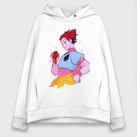 Женское худи Oversize хлопок с принтом Hunter x Hunter - Hisoka в Екатеринбурге, френч-терри — 70% хлопок, 30% полиэстер. Мягкий теплый начес внутри —100% хлопок | боковые карманы, эластичные манжеты и нижняя кромка, капюшон на магнитной кнопке | anime | hisoka | hunter x hunter | joker | аниме | антагонист | джокер | злодей | карты | охотник против охотника | хантер х хантер | хисока | хисока мороу