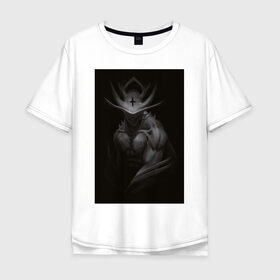 Мужская футболка хлопок Oversize с принтом Moth в Екатеринбурге, 100% хлопок | свободный крой, круглый ворот, “спинка” длиннее передней части | бабочка | мотылек | ночная | хоррор