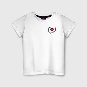 Детская футболка хлопок с принтом сердце в Екатеринбурге, 100% хлопок | круглый вырез горловины, полуприлегающий силуэт, длина до линии бедер | влюбленных | день святого валентина | для двоих | для пар | милый | парные | подарок | сердце