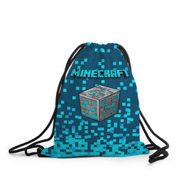 Рюкзак-мешок 3D с принтом Minecraft в Екатеринбурге, 100% полиэстер | плотность ткани — 200 г/м2, размер — 35 х 45 см; лямки — толстые шнурки, застежка на шнуровке, без карманов и подкладки | Тематика изображения на принте: minecraft | алекс | белый | блоки | ведьма | взрывчатка | визера | волк | гаст | добывать | дракон | зеленый куб | зомби | игра | крафт | крипер | кубики | лошадка | майн | майнкрафт | манкрафт | овечка | оцелот