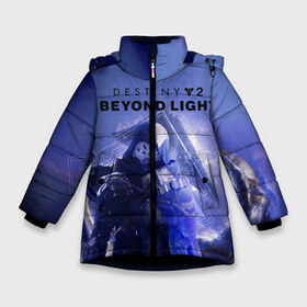 Зимняя куртка для девочек 3D с принтом Destiny 2 Beyond Light в Екатеринбурге, ткань верха — 100% полиэстер; подклад — 100% полиэстер, утеплитель — 100% полиэстер. | длина ниже бедра, удлиненная спинка, воротник стойка и отстегивающийся капюшон. Есть боковые карманы с листочкой на кнопках, утяжки по низу изделия и внутренний карман на молнии. 

Предусмотрены светоотражающий принт на спинке, радужный светоотражающий элемент на пуллере молнии и на резинке для утяжки. | beyond | destiny 2 | light | игра | шутера