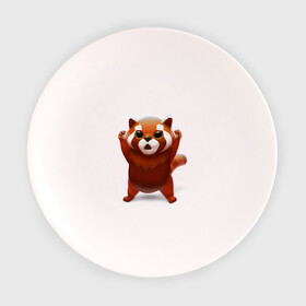 Тарелка с принтом Красная панда в Екатеринбурге, фарфор | диаметр - 210 мм
диаметр для нанесения принта - 120 мм | big eyes | cute | red panda | большие глаза | красная панда | милаха