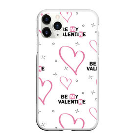Чехол для iPhone 11 Pro Max матовый с принтом Be My Valentine в Екатеринбурге, Силикон |  | Тематика изображения на принте: be my valentine | будь моим валентином | влюбленным | день святого валентина | пара | сердечки | узор