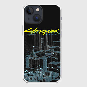 Чехол для iPhone 13 mini с принтом Город CYBERPUNK 2077 в Екатеринбурге,  |  | 2077 | cyberpunk | cyberpunk 2077 | город | игра | киберпанк | панк