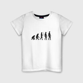 Детская футболка хлопок с принтом Эволюция Коронавирус - Черный в Екатеринбурге, 100% хлопок | круглый вырез горловины, полуприлегающий силуэт, длина до линии бедер | белый | вирус | изоляция | ковид | коронавирус | маска | эволюция
