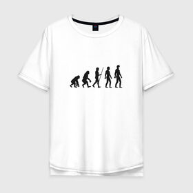 Мужская футболка хлопок Oversize с принтом Эволюция Коронавирус - Черный в Екатеринбурге, 100% хлопок | свободный крой, круглый ворот, “спинка” длиннее передней части | белый | вирус | изоляция | ковид | коронавирус | маска | эволюция