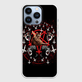 Чехол для iPhone 13 Pro с принтом Satanic Cat в Екатеринбурге,  |  | satan | киска | кот | кот мем | кошечка | кошка | кошки и коты | лиса | лисы | мем | мемы | с кошкой | сатана