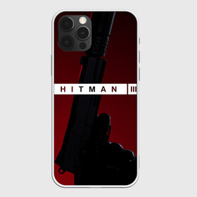 Чехол для iPhone 12 Pro Max с принтом Hitman III в Екатеринбурге, Силикон |  | Тематика изображения на принте: hitman | hitman 3 | hitman iii | красный | надпись | пистолет | хитман | хитман 3