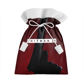 Подарочный 3D мешок с принтом Hitman III в Екатеринбурге, 100% полиэстер | Размер: 29*39 см | Тематика изображения на принте: hitman | hitman 3 | hitman iii | красный | надпись | пистолет | хитман | хитман 3