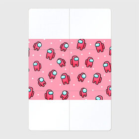 Магнитный плакат 2Х3 с принтом Among Us - Розовый цвет в Екатеринбурге, Полимерный материал с магнитным слоем | 6 деталей размером 9*9 см | among us | girl | pink | амонг | девочка | детский | игра | мультяшный | паттерн | розовый | узор | эмонг ас
