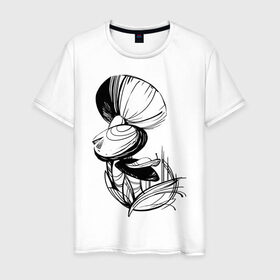 Мужская футболка хлопок с принтом Грибы в Екатеринбурге, 100% хлопок | прямой крой, круглый вырез горловины, длина до линии бедер, слегка спущенное плечо. | mushroom | грибы | лес | мухомор