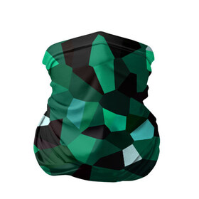 Бандана-труба 3D с принтом Имеральд в Екатеринбурге, 100% полиэстер, ткань с особыми свойствами — Activecool | плотность 150‒180 г/м2; хорошо тянется, но сохраняет форму | camouflage | casual style | geometry | green | hexagon | polygonal | stripes | texture | гексагон | геометрические | геометрия | городской | изумруд | камуфляж | кристаллы | милитари | мозаика | объемный | повседневный | полигон