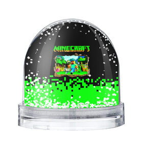 Снежный шар с принтом Minecraft в Екатеринбурге, Пластик | Изображение внутри шара печатается на глянцевой фотобумаге с двух сторон | minecraft | алекс | белый | блоки | ведьма | взрывчатка | визера | волк | гаст | добывать | дракон | зеленый куб | зомби | игра | крафт | крипер | кубики | лошадка | майн | майнкрафт | манкрафт | овечка | оцелот