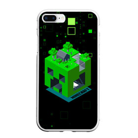 Чехол для iPhone 7Plus/8 Plus матовый с принтом Minecraft в Екатеринбурге, Силикон | Область печати: задняя сторона чехла, без боковых панелей | minecraft | алекс | белый | блоки | ведьма | взрывчатка | визера | волк | гаст | добывать | дракон | зеленый куб | зомби | игра | крафт | крипер | кубики | лошадка | майн | майнкрафт | манкрафт | овечка | оцелот