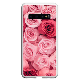 Чехол для Samsung Galaxy S10 с принтом Розовые Розы в Екатеринбурге, Силикон | Область печати: задняя сторона чехла, без боковых панелей | pink | rose | день святого валентина | красивый | любовь | прекрасный | роза | цветок | цветы