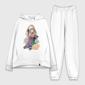 Женский костюм хлопок Oversize с принтом Emilia в Екатеринбурге,  |  | anime | anime and manga | anime girl | emilia | kawaii | manga | re zero | re:zero. жизнь с нуля в альтернативном мире | waifu | аниме | аниме и манга | вайфу | девушка | кавай | манга | эмилия