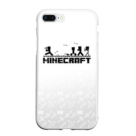 Чехол для iPhone 7Plus/8 Plus матовый с принтом Minecraft в Екатеринбурге, Силикон | Область печати: задняя сторона чехла, без боковых панелей | minecraft | алекс | белый | блоки | ведьма | взрывчатка | визера | волк | гаст | добывать | дракон | зеленый куб | зомби | игра | крафт | крипер | кубики | лошадка | майн | майнкрафт | манкрафт | овечка | оцелот