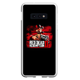 Чехол для Samsung S10E с принтом red dead redemption 2 в Екатеринбурге, Силикон | Область печати: задняя сторона чехла, без боковых панелей | action | red dead redemption 2 | rockstar games | вестерн | игра | ковбой | ружье | стрелялка | экшен