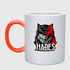 Кружка хамелеон с принтом HADES ESPORT в Екатеринбурге, керамика | меняет цвет при нагревании, емкость 330 мл | team | аид | амброзия | аспекты | билд | боги | волк | дары | киберспорт | кровь | оружие | персонаж | танатос | титан