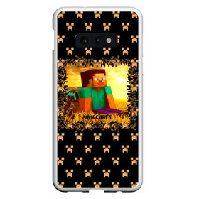 Чехол для Samsung S10E с принтом Minecraft в Екатеринбурге, Силикон | Область печати: задняя сторона чехла, без боковых панелей | minecraft | алекс | белый | блоки | ведьма | взрывчатка | визера | волк | гаст | добывать | дракон | зеленый куб | зомби | игра | крафт | крипер | кубики | лошадка | майн | майнкрафт | манкрафт | овечка | оцелот