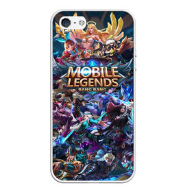 Чехол для iPhone 5/5S матовый с принтом Mobile Legends (Z) в Екатеринбурге, Силикон | Область печати: задняя сторона чехла, без боковых панелей | 515 unite | bang bang | battle arena | moba | mobile legends | mobile legends bang bang | online battle arena