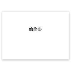 Поздравительная открытка с принтом DEMON SLAYER в Екатеринбурге, 100% бумага | плотность бумаги 280 г/м2, матовая, на обратной стороне линовка и место для марки
 | anime | blade demon | demon slayer | kamado | kimetsu | kimetsu no yaiba | nezuko | shinobu | slayer | tanjiro | zenitsu | аниме | демон | зенитцу | иноске хашибира | клинок рассекающий демонов | недзуко | незуко | танджиро | тандзиро