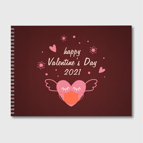Альбом для рисования с принтом Happy Valentines Day 2021 в Екатеринбурге, 100% бумага
 | матовая бумага, плотность 200 мг. | 