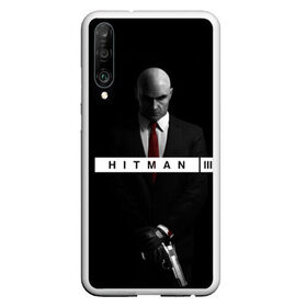 Чехол для Honor P30 с принтом Hitman 3 в Екатеринбурге, Силикон | Область печати: задняя сторона чехла, без боковых панелей | Тематика изображения на принте: hitman | hitman 3 | hitman iii | красный | надпись | хитман | хитман 3