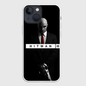 Чехол для iPhone 13 mini с принтом Hitman 3 в Екатеринбурге,  |  | Тематика изображения на принте: hitman | hitman 3 | hitman iii | красный | надпись | хитман | хитман 3