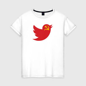 Женская футболка хлопок с принтом Team Trump в Екатеринбурге, 100% хлопок | прямой крой, круглый вырез горловины, длина до линии бедер, слегка спущенное плечо | donald j. trump | team trump | trump | twitter | сша | твиттер | трамп