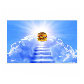 Бумага для упаковки 3D с принтом Райский бургер в Екатеринбурге, пластик и полированная сталь | круглая форма, металлическое крепление в виде кольца | Тематика изображения на принте: food | hamburger | hot dog | ангел | блики | булка | булочка | бургер | бутерброд | вкусняшки | гамбургер | еда | котлета | лестница | лучи | небесный | небо | обжора | облака | пейзаж | природа | рай | сендвич