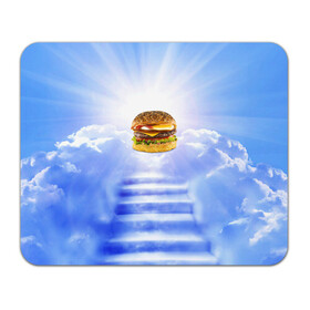 Коврик для мышки прямоугольный с принтом Райский бургер в Екатеринбурге, натуральный каучук | размер 230 х 185 мм; запечатка лицевой стороны | food | hamburger | hot dog | ангел | блики | булка | булочка | бургер | бутерброд | вкусняшки | гамбургер | еда | котлета | лестница | лучи | небесный | небо | обжора | облака | пейзаж | природа | рай | сендвич
