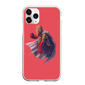 Чехол для iPhone 11 Pro матовый с принтом Сайтама One Punch Man в Екатеринбурге, Силикон |  | anime | one punch man | аниме | анимэ | бэнг | ван панч мэн | ванпанчмен | генос | кинг | сайтама | соник | супер герой | торнадо | уан панч мен