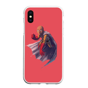 Чехол для iPhone XS Max матовый с принтом Сайтама One Punch Man в Екатеринбурге, Силикон | Область печати: задняя сторона чехла, без боковых панелей | Тематика изображения на принте: anime | one punch man | аниме | анимэ | бэнг | ван панч мэн | ванпанчмен | генос | кинг | сайтама | соник | супер герой | торнадо | уан панч мен