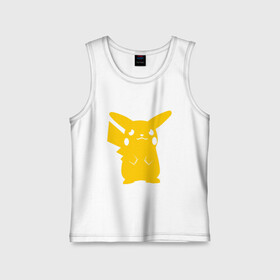 Детская майка хлопок с принтом PIKACHU в Екатеринбурге,  |  | anime | manga | pika pika | pikachu | pokemon | аниме | желтый | мультфильм | пика пика | пикачу | покемоны | япония