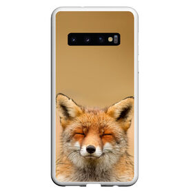 Чехол для Samsung Galaxy S10 с принтом Милая лисичка в Екатеринбурге, Силикон | Область печати: задняя сторона чехла, без боковых панелей | Тематика изображения на принте: fox | foxy | животное | звери | лиса | лисенок | лисичка | милая | рыжая | фокс