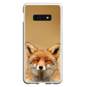 Чехол для Samsung S10E с принтом Милая лисичка в Екатеринбурге, Силикон | Область печати: задняя сторона чехла, без боковых панелей | Тематика изображения на принте: fox | foxy | животное | звери | лиса | лисенок | лисичка | милая | рыжая | фокс