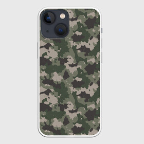 Чехол для iPhone 13 mini с принтом Классический камуфляж в Екатеринбурге,  |  | 23 февраля | армия | военная | зелень | камуфляж | листья | маскировка | осень | охота | паттерн | рыбалка | солдат | текстуры