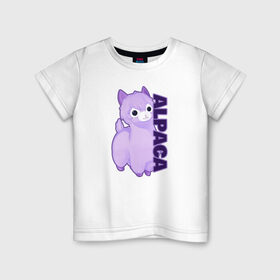 Детская футболка хлопок с принтом Alpaca в Екатеринбурге, 100% хлопок | круглый вырез горловины, полуприлегающий силуэт, длина до линии бедер | 1 годик | love | дети | детские | любовь | малыш | малыши | ребенок