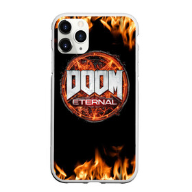 Чехол для iPhone 11 Pro матовый с принтом DOOM Eternal в Екатеринбурге, Силикон |  | doom eternal | дум | игра | компьютерная | логотип | надпись | огненный | огонь | подарок | пожар | символ | фанату | черный